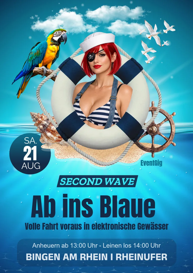 Plakat von Ab ins Blaue 2027 Second Wave am Samstag, 21. August 2027 in Bingen am Rhein
