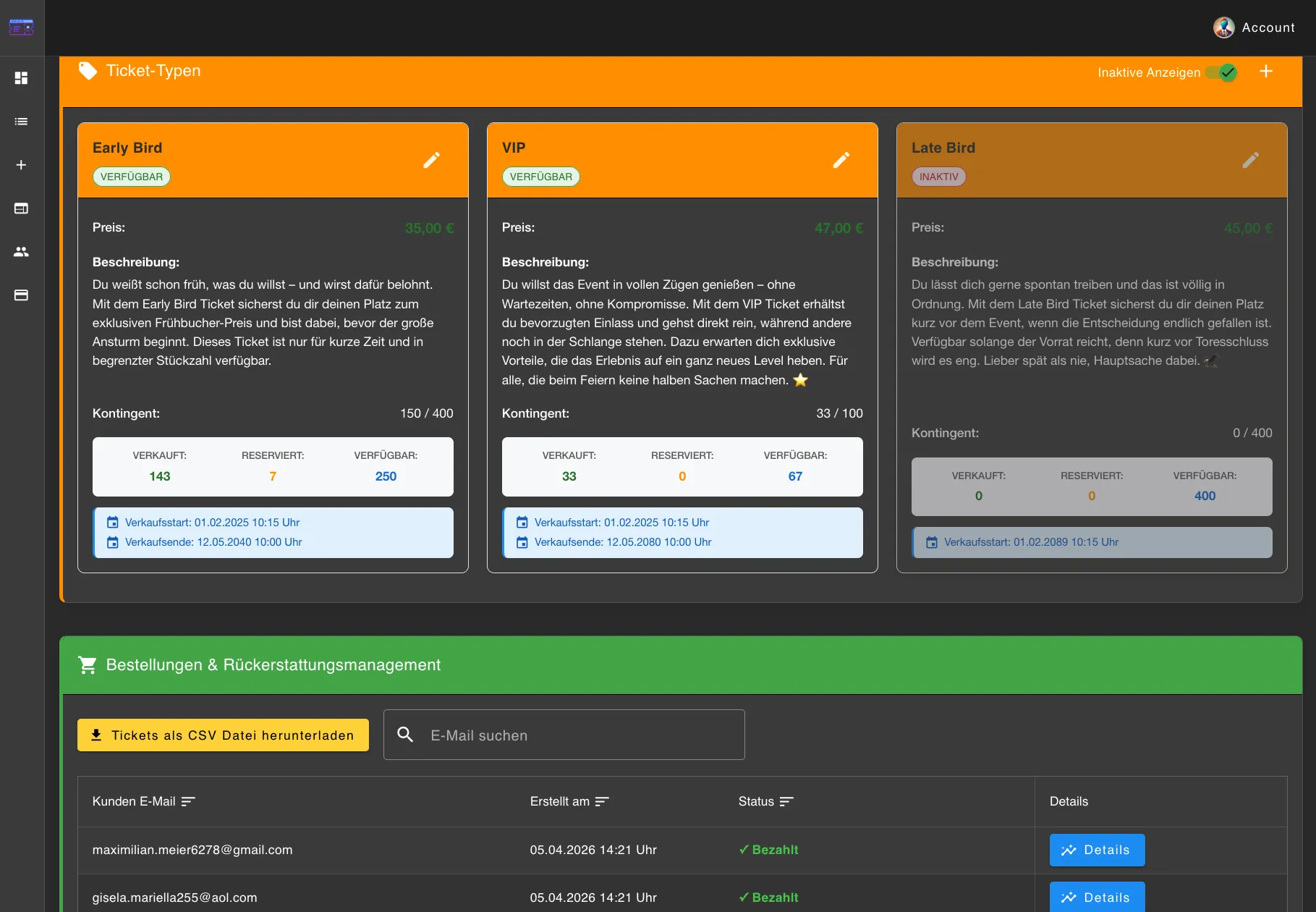 Veranstaltung im Überblick